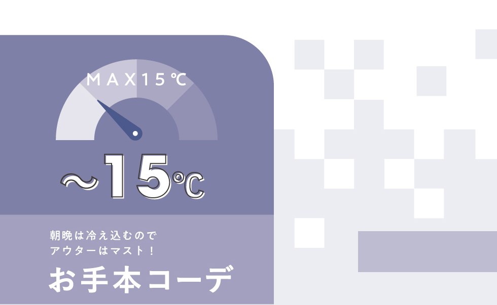 MAX15℃お手本コーデ