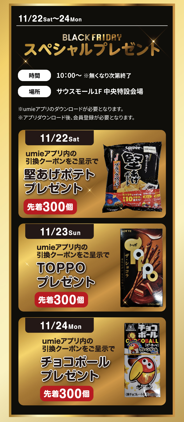 BLACK FRIDAY スペシャルプレゼント