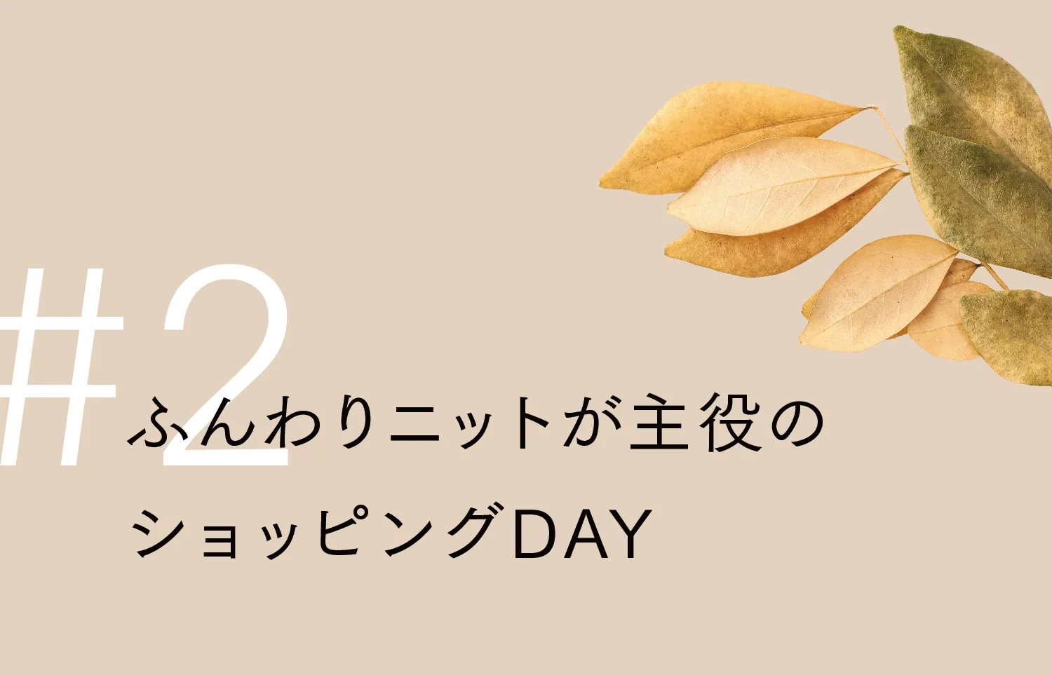 ふんわりニットが主役のショッピングDAY​